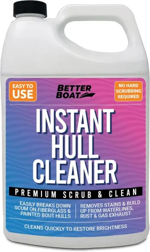Fiberglass Boat Hull Cleaner, Marine-Grade Stain Remover & Restorer, Deck Cleaner for Boats, Pontoons, Sailboats, Pro Wash Cleaning Supplies
