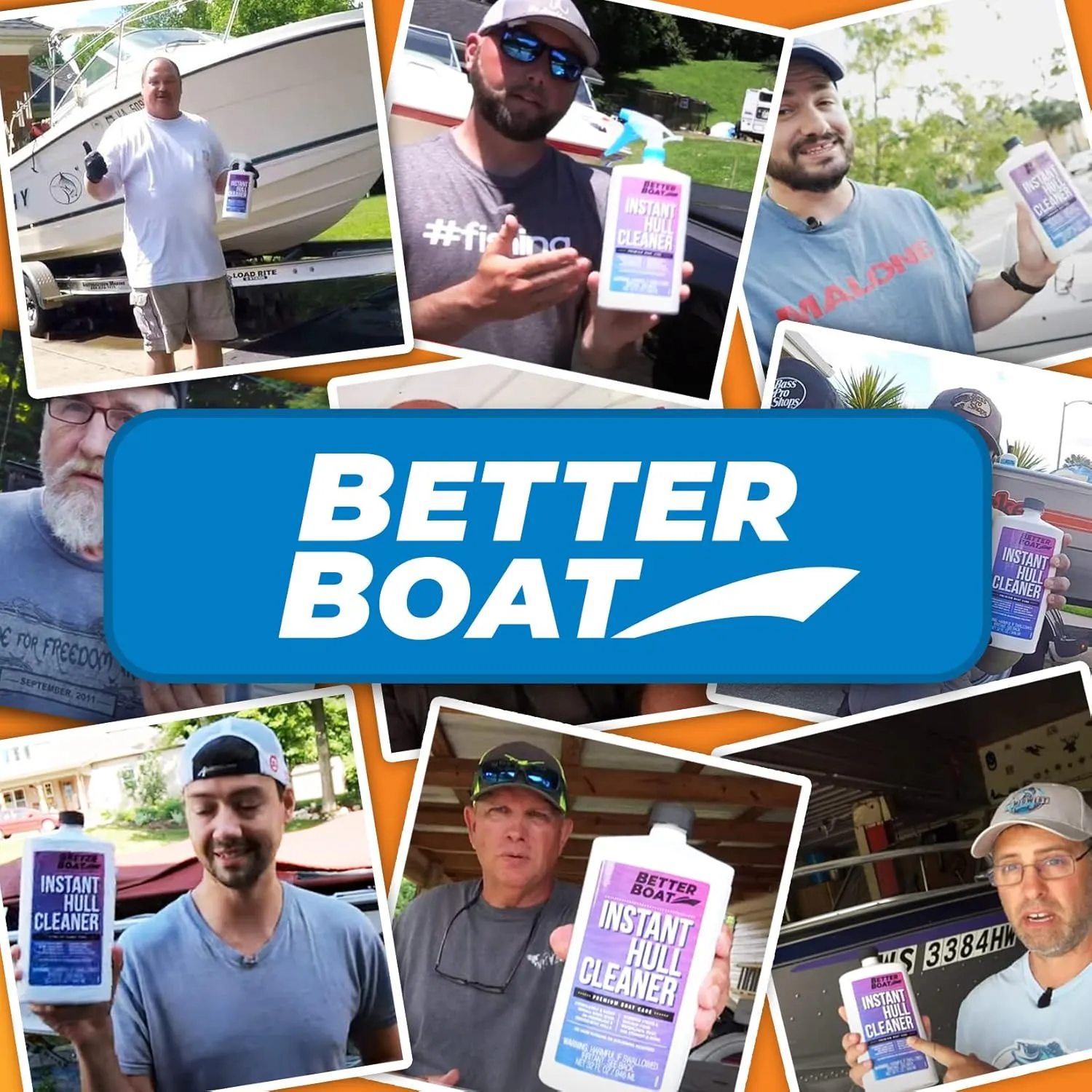 Fiberglass Boat Hull Cleaner, Marine-Grade Stain Remover & Restorer, Deck Cleaner for Boats, Pontoons, Sailboats, Pro Wash Cleaning Supplies