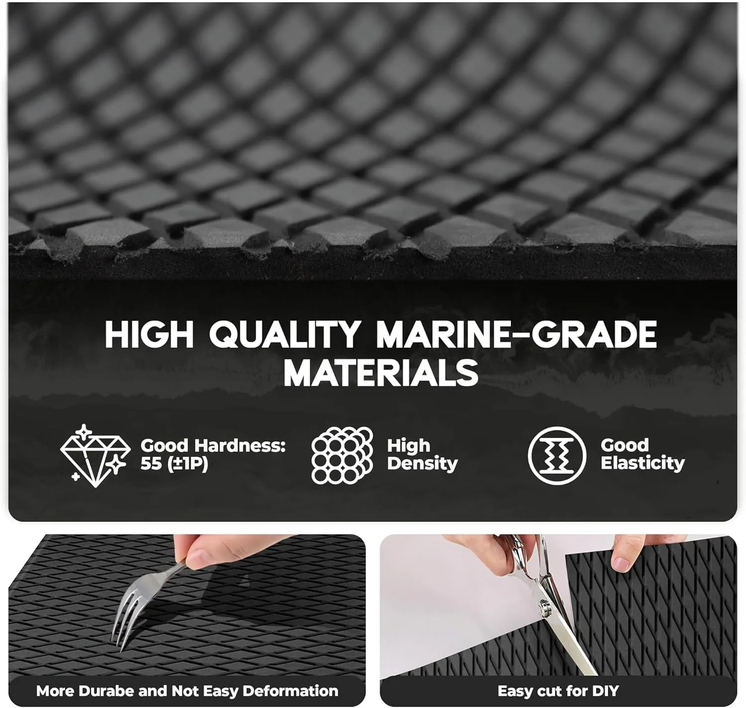 FOCEAN Boat Flooring - EVA Foam Boat Decking - Marine Flooring Marine Mats for Boats RV Yacht Kayak 94.5"x 47.2"/23.6"/15.7"
