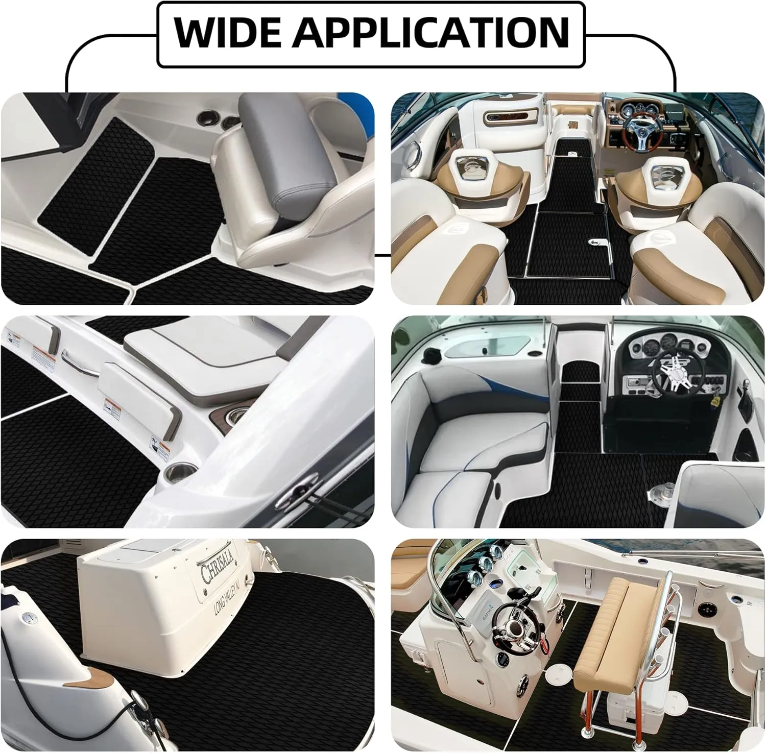 FOCEAN Boat Flooring - EVA Foam Boat Decking - Marine Flooring Marine Mats for Boats RV Yacht Kayak 94.5"x 47.2"/23.6"/15.7"