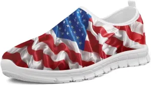 Forchrinse Bee Womens Walking Shoes Mens Slip on Sneakers Arch Support Soft Comfort Loafer Shoes Lightweight for Travel Work Gym