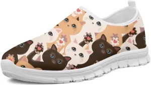 Forchrinse Bee Womens Walking Shoes Mens Slip on Sneakers Arch Support Soft Comfort Loafer Shoes Lightweight for Travel Work Gym
