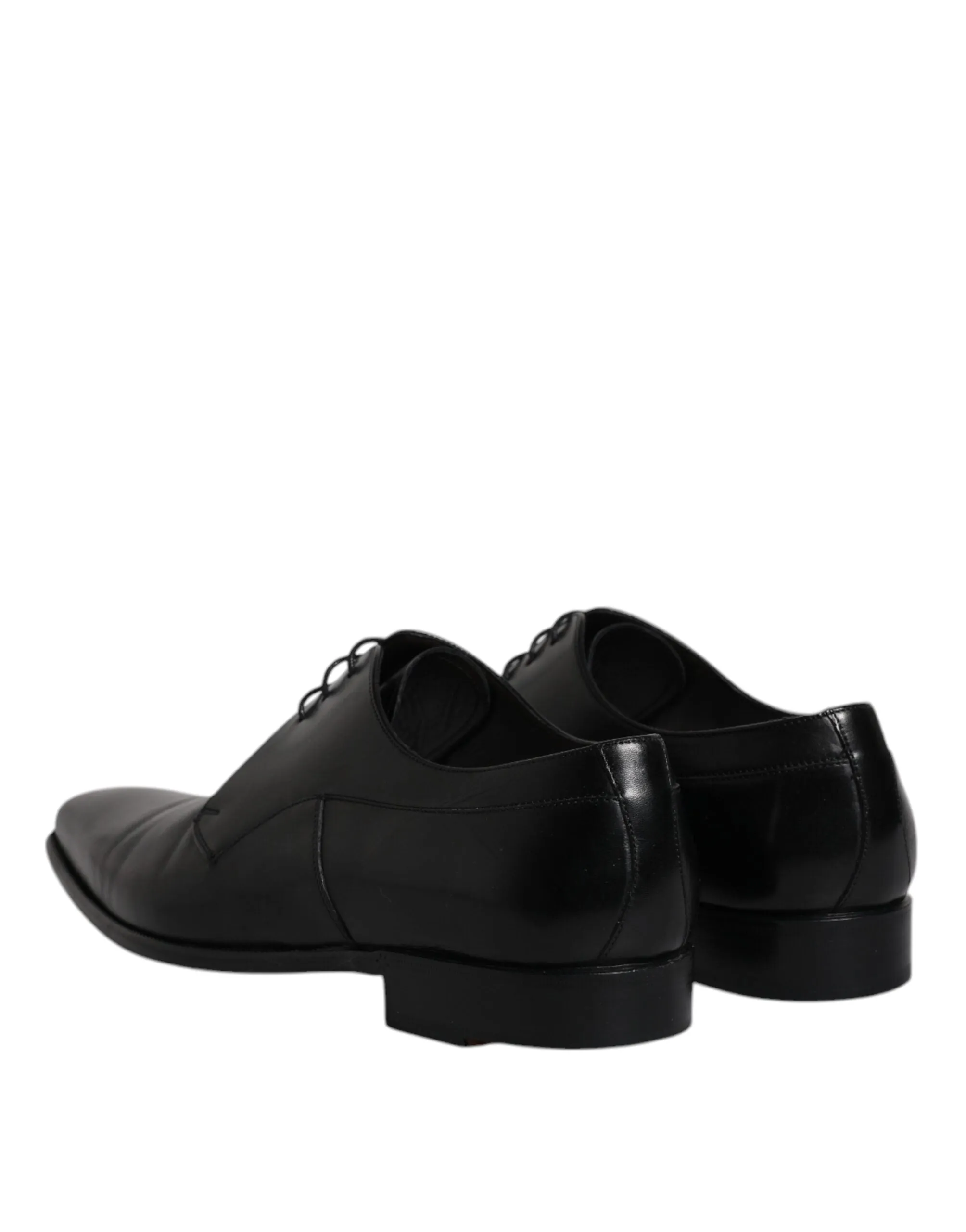Gabbana Black Leather Best-rated & Dress Highly praised Men Derby Formal Dolce Shoes