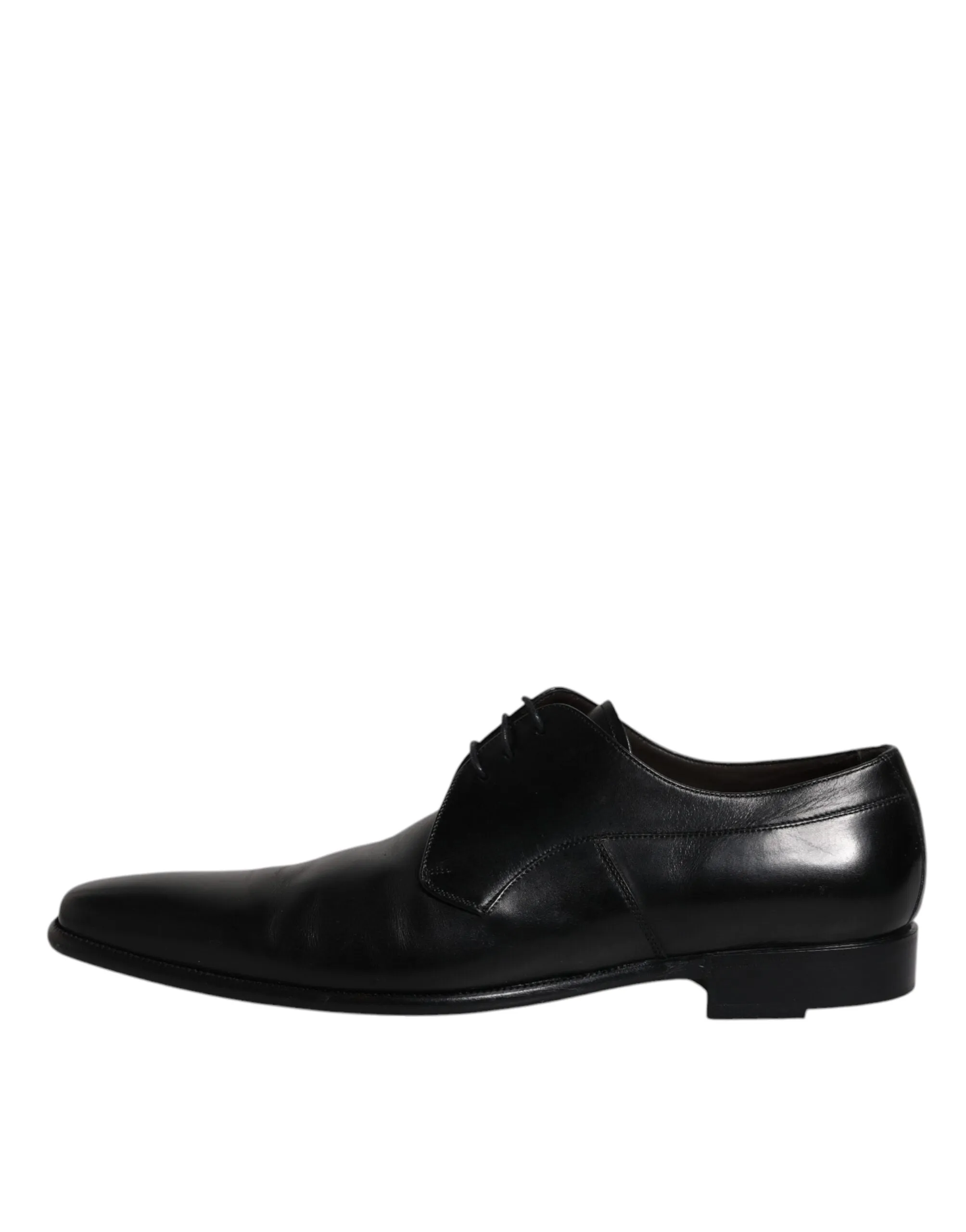 Gabbana Black Leather Best-rated & Dress Highly praised Men Derby Formal Dolce Shoes