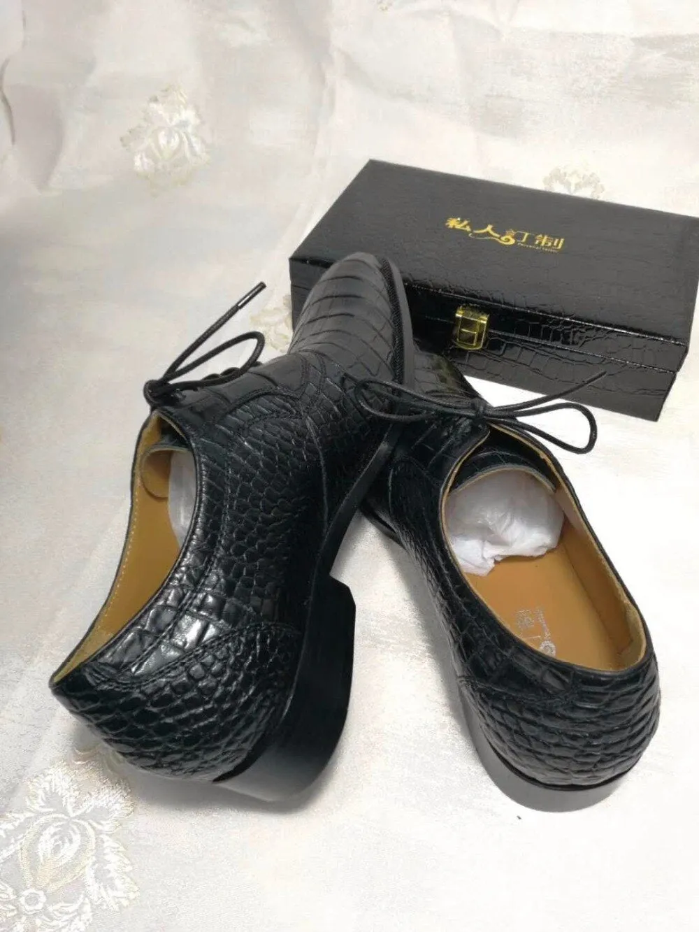 GENUINE CROCODILE OXFORD LACE UPS