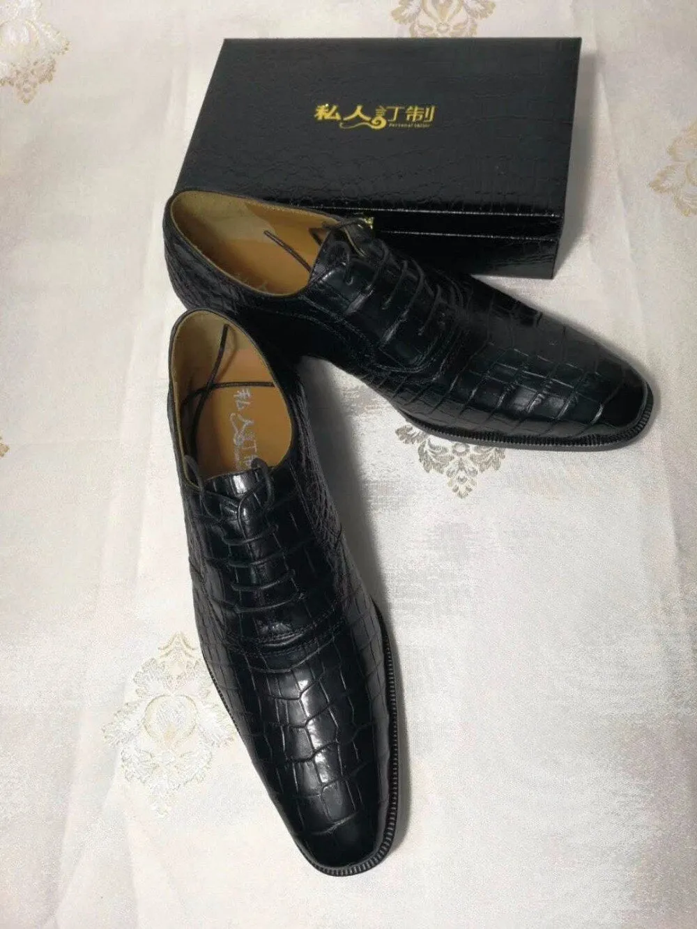 GENUINE CROCODILE OXFORD LACE UPS
