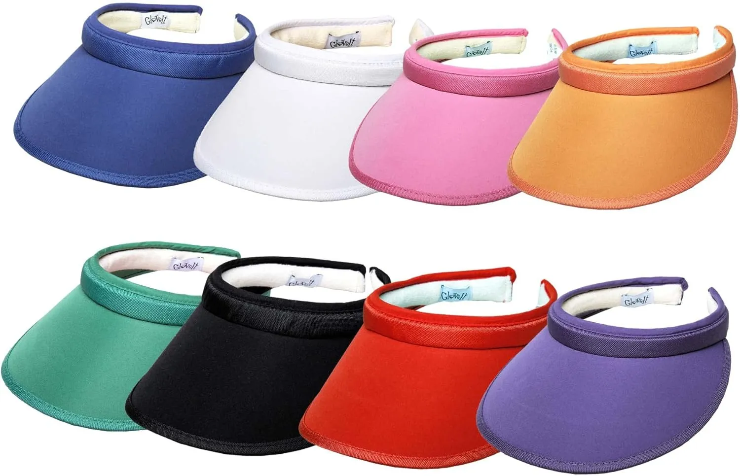 Glove It Women's Solid Visor - Ladies Visor Hat. Golf Visor with Clip, UV Protection for Running, Tennis, Beach