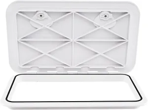 Goplus 24” x 14” Boat Hatch, Marine Deck Access Hatch w/ 180° Lid Hinge & Non-Slip Surface, All-Weather Rectangle Hatch Lid for Boat, Yacht, RV