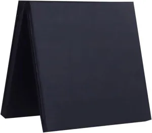 Gymnastics Mat Gym Mat Folding Mattress with Carrying Handle, 2"/4" Thick Waterproof Fabric Floor Mat Floor Guest Bed with Removable Cover,Foldable Mattress (Black-PU,24"x47"x2")