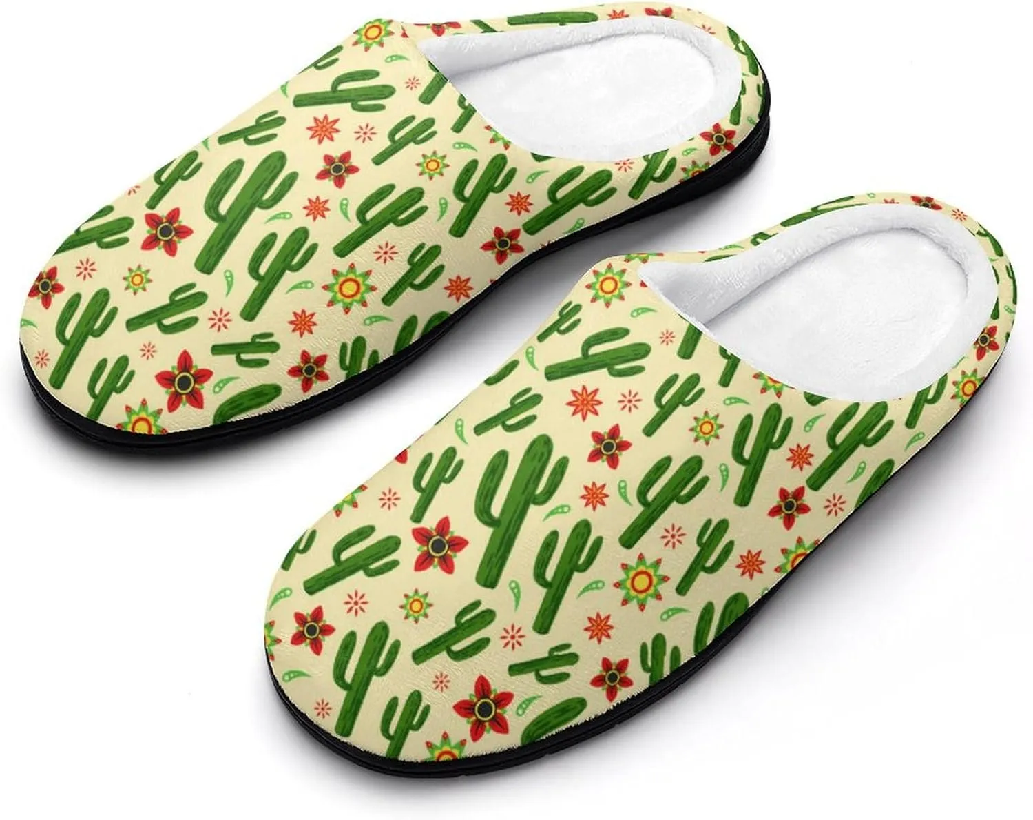 Halloween Slippers For Women Men Warm Cotton House Slippers Hard Sole Comfy Clog Slippers Slip-On Shoes Indoor Outdoor