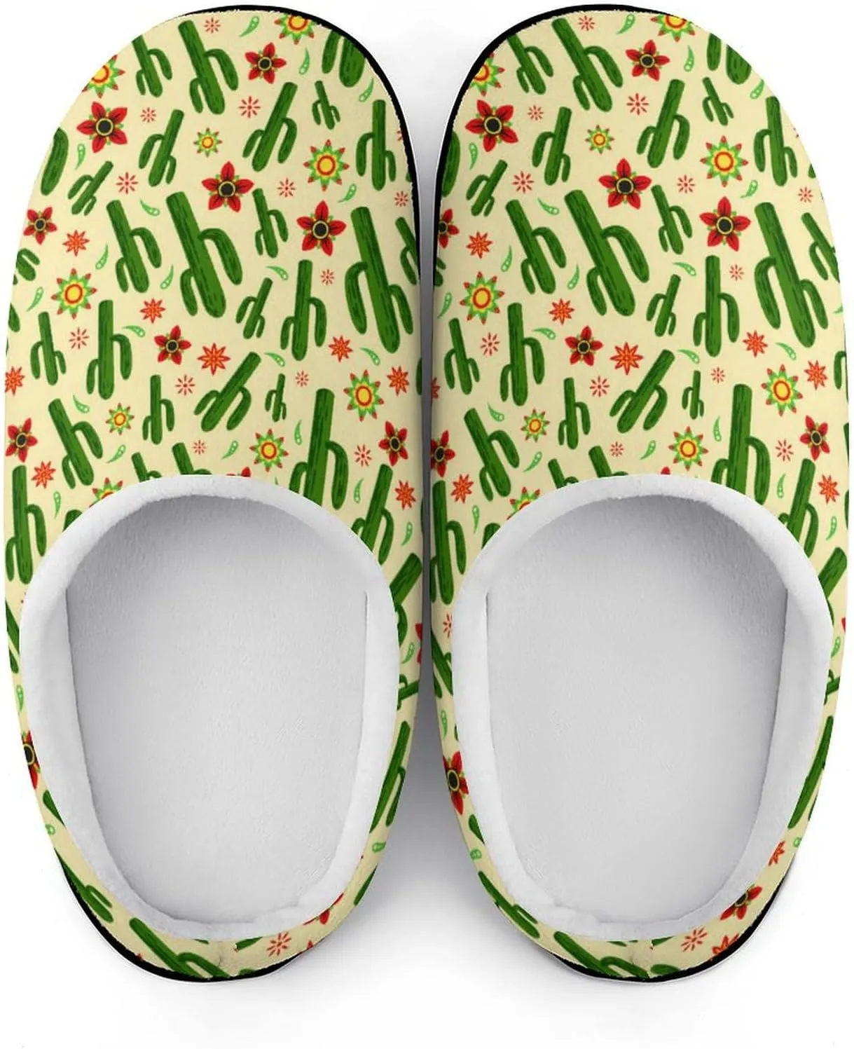 Halloween Slippers For Women Men Warm Cotton House Slippers Hard Sole Comfy Clog Slippers Slip-On Shoes Indoor Outdoor