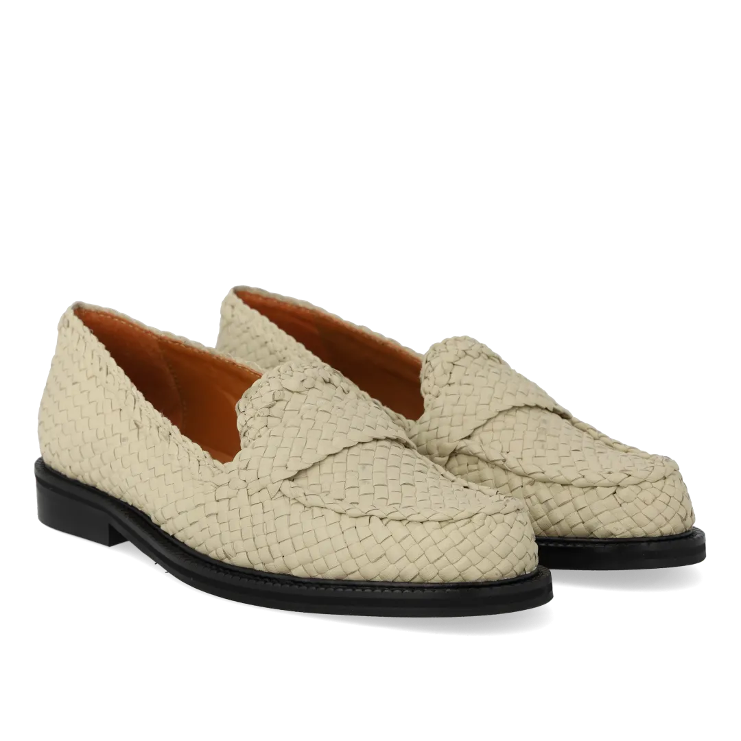 Hand-braided penny loafer