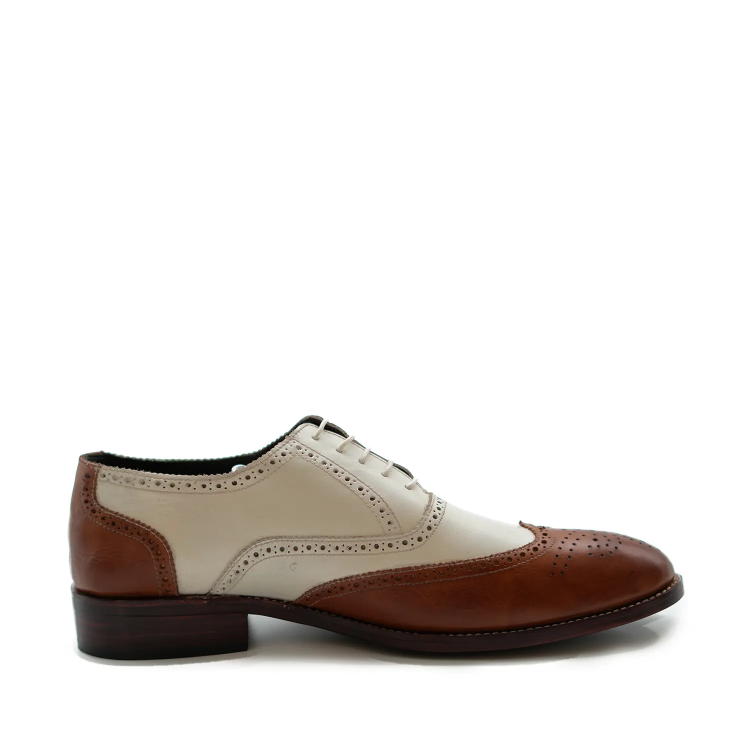 Handmade Wingtip Brogue Lace-Up Full-Grain Leather Dress Shoes