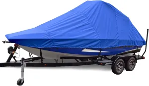 Hard Top/T-Top Boat Cover Heavy Duty Marine Grade 600D Oxford Fabric Waterproof UV Resistant Trailerable Jumbo Boat Cover,Blue,19~21ft: 818x 530cm
