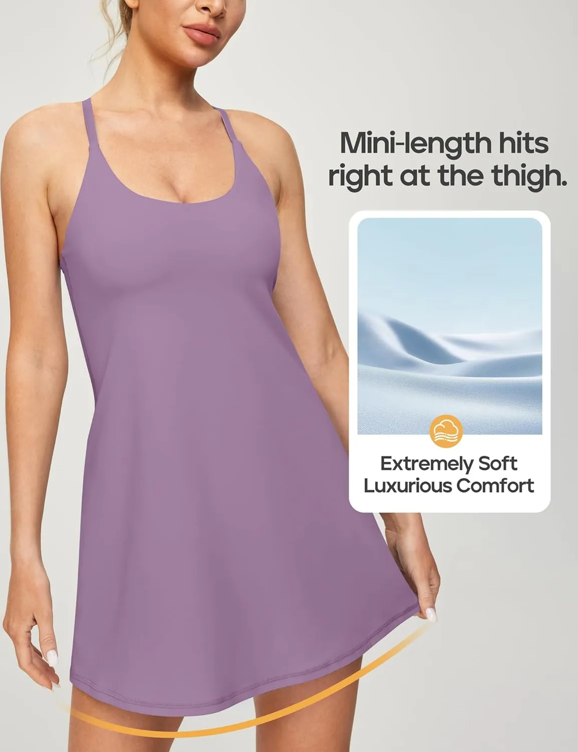 Heathyoga Womens Tennis Dress with Shorts Underneath & Bra Athletic Dress for Women Summer Dress with Pockets for Golf