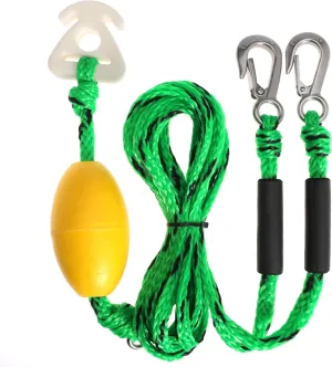 Heavy Duty Boat Tow Harness for Tubing Self Centering Boat Tow Rope with Stainless Steel Quick Connector for Boat Water Sport Water Ski Jet Ski Wakeboarding