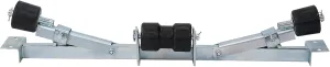 Heavy-Duty Boat Trailer Support Bracket with Adjustable Keel Rollers, 2204 lbs Capacity, Silver