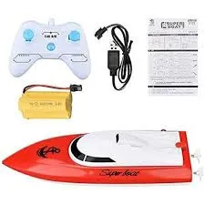 High Speed RC Boat Remote Control - Waterproof Kids Pool Racing Toy for Outdoor Lakes & Ponds Ideal Birthday Gifts For Kids Boys