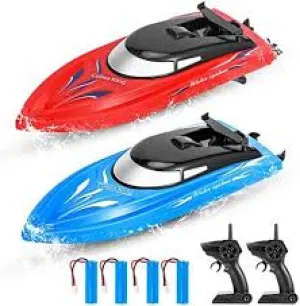 High Speed RC Boat Remote Control - Waterproof Kids Pool Racing Toy for Outdoor Lakes & Ponds Ideal Birthday Gifts For Kids Boys