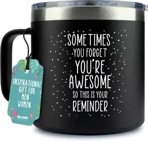 Inspirational Gifts for Men - Sometimes You Forget Your Awesome Gifts 14oz Mugs for Fathers Thinking of You Gift for Men Coffee Lovers Birthday Gift Ideas Cup Dad Presents for Birthday Awesome Mug