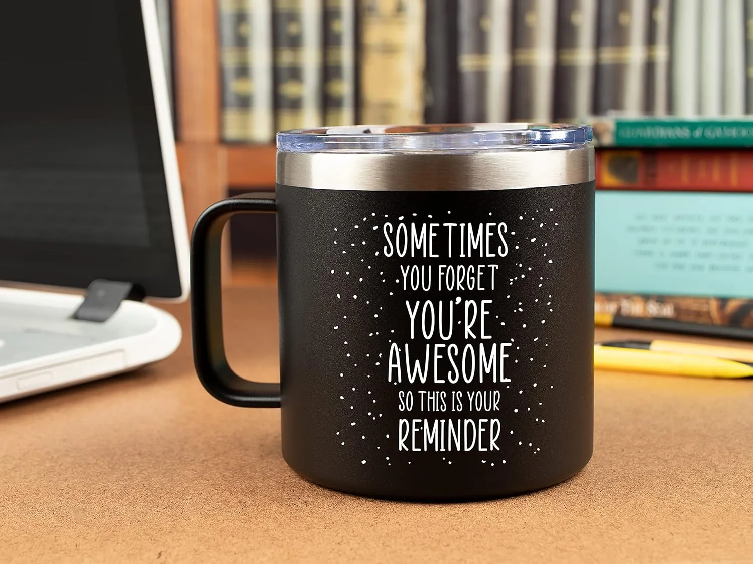 Inspirational Gifts for Men - Sometimes You Forget Your Awesome Gifts 14oz Mugs for Fathers Thinking of You Gift for Men Coffee Lovers Birthday Gift Ideas Cup Dad Presents for Birthday Awesome Mug