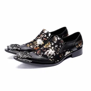 Italian Style Steel Toe Leather Loafers