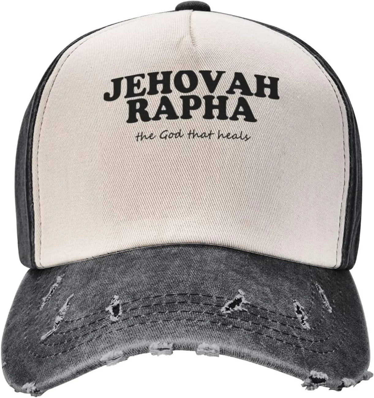 Jehovah Rapha The God Who Heals Baseball Hat Adjustable Low Profile Dad Hat for Men Women,Dark Red