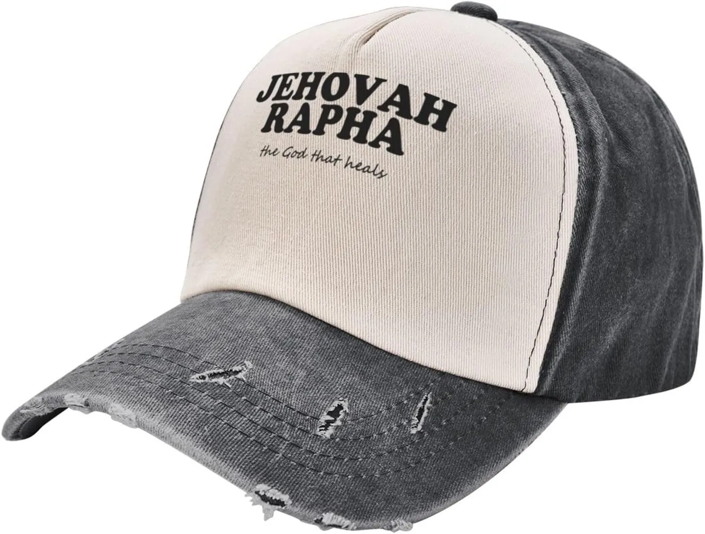 Jehovah Rapha The God Who Heals Baseball Hat Adjustable Low Profile Dad Hat for Men Women,Dark Red