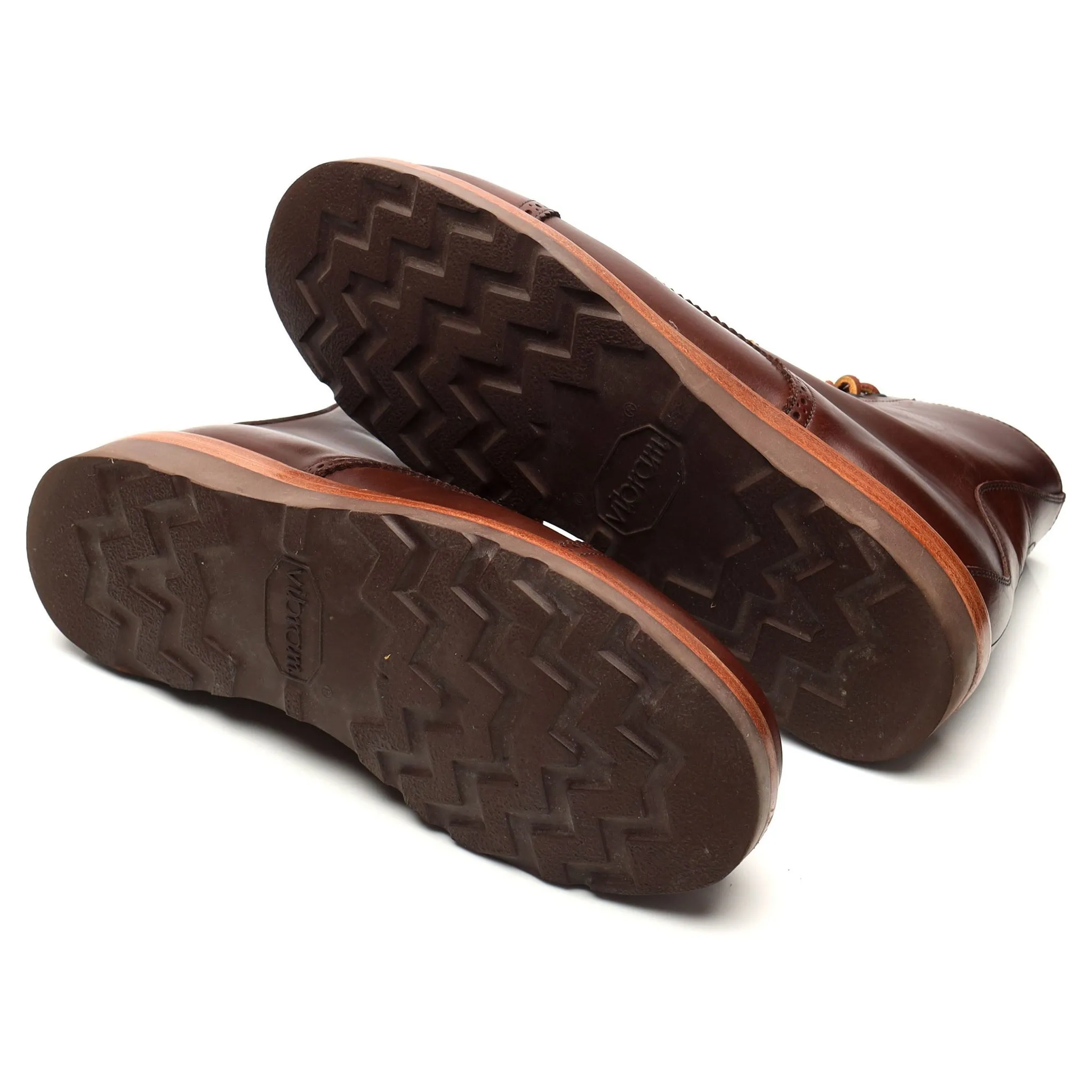 'Johnson' Brown Leather Boots UK 6.5 US 7.5 E