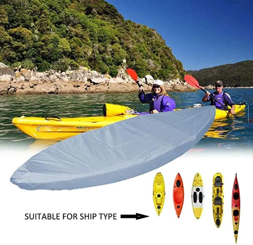 Kayak Cover, Canoe Cover, Waterproof Kayak Canoe Cover Dust Cover Waterproof & UV Resistant, Outdoor Storage for Fishing Boat Paddle Board (Camouflage, 10.2-11.5ft)