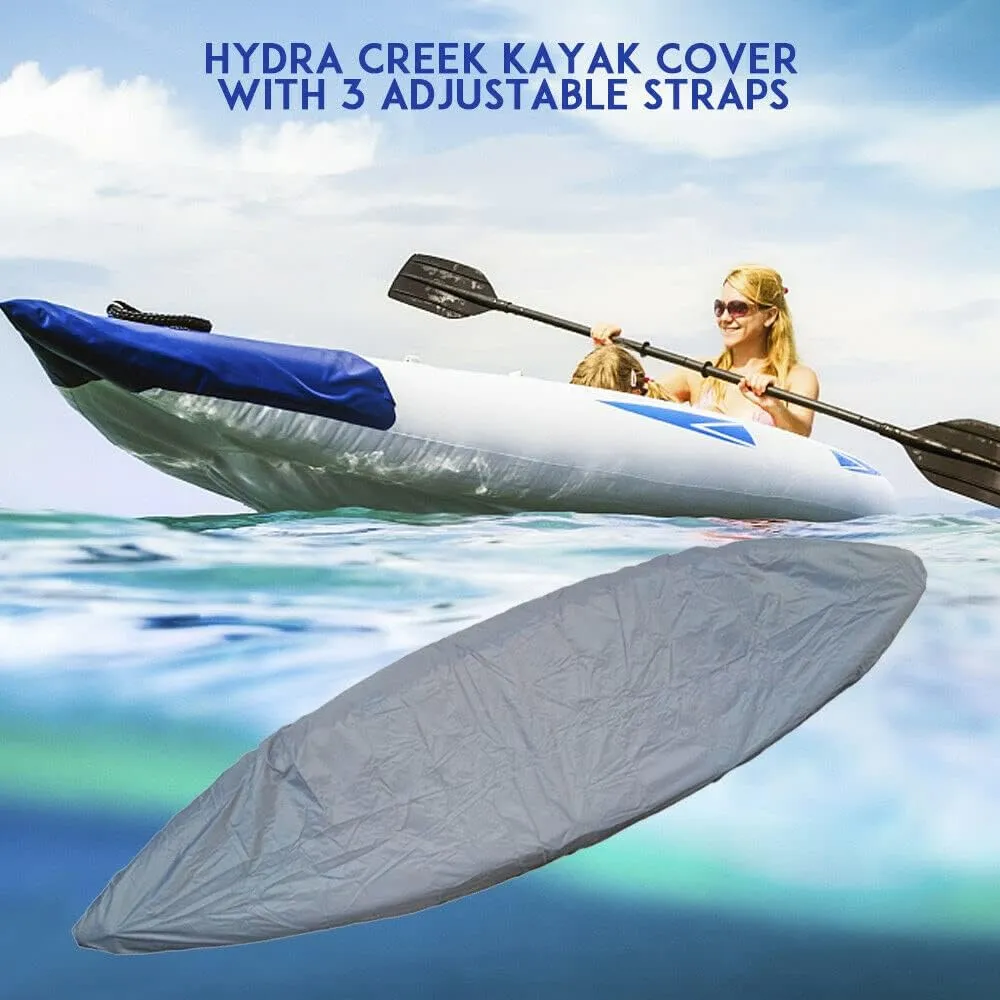 Kayak Cover, Canoe Cover, Waterproof Kayak Canoe Cover Dust Cover Waterproof & UV Resistant, Outdoor Storage for Fishing Boat Paddle Board (Camouflage, 10.2-11.5ft)