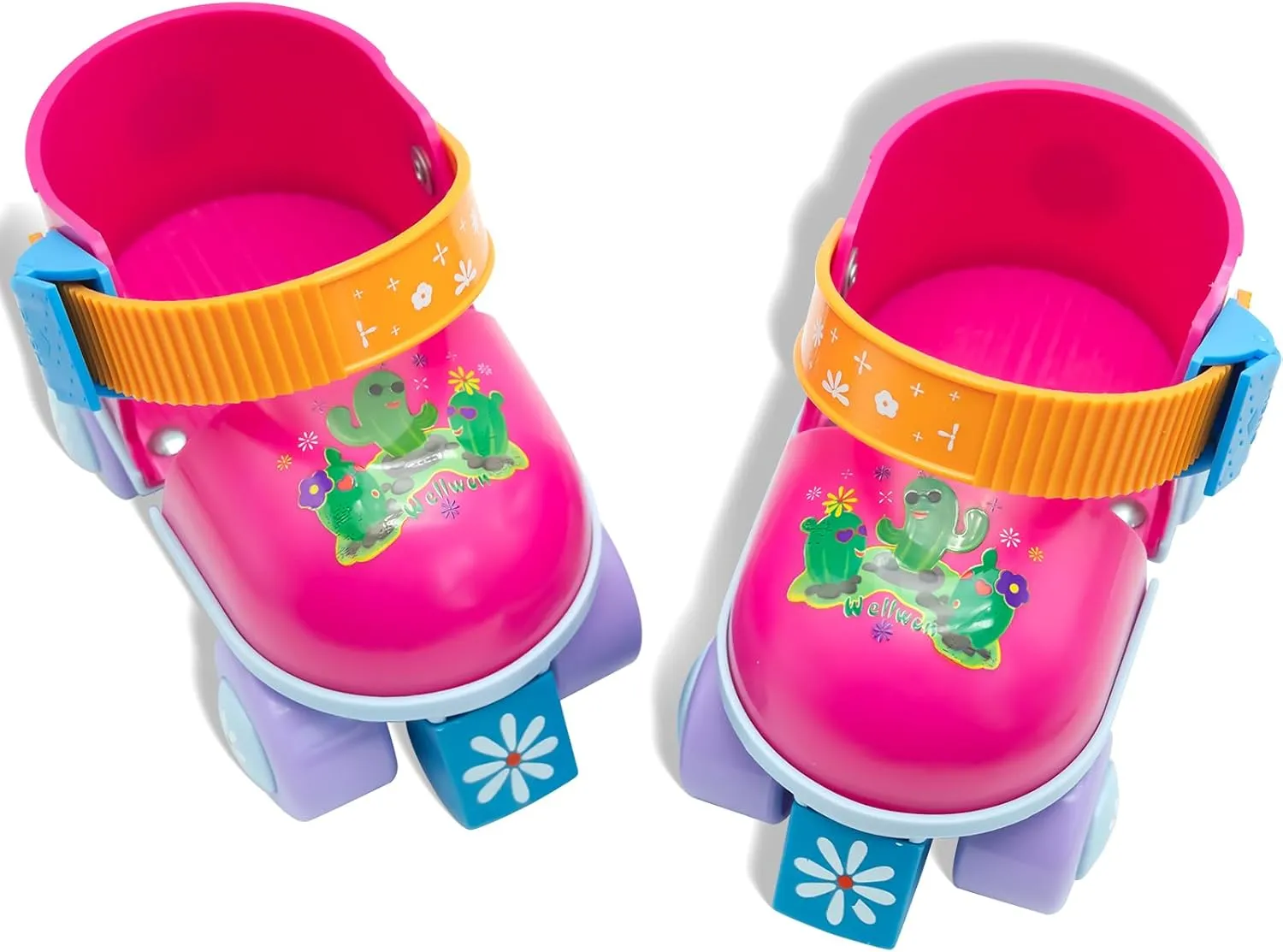 Kids Roller Skate for Girls Boys Age 2-5 Years Old, Adjustable Toddler Rollerskates, Children Beginner Roller Skates Quad-Style, First Skate