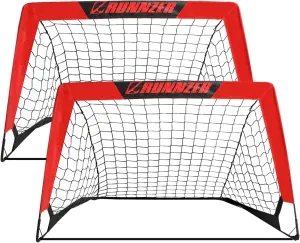 Kids Soccer Goal, Pop Up Soccer Goal Net for Backyard, Set of 2 with Portable Carrying Case