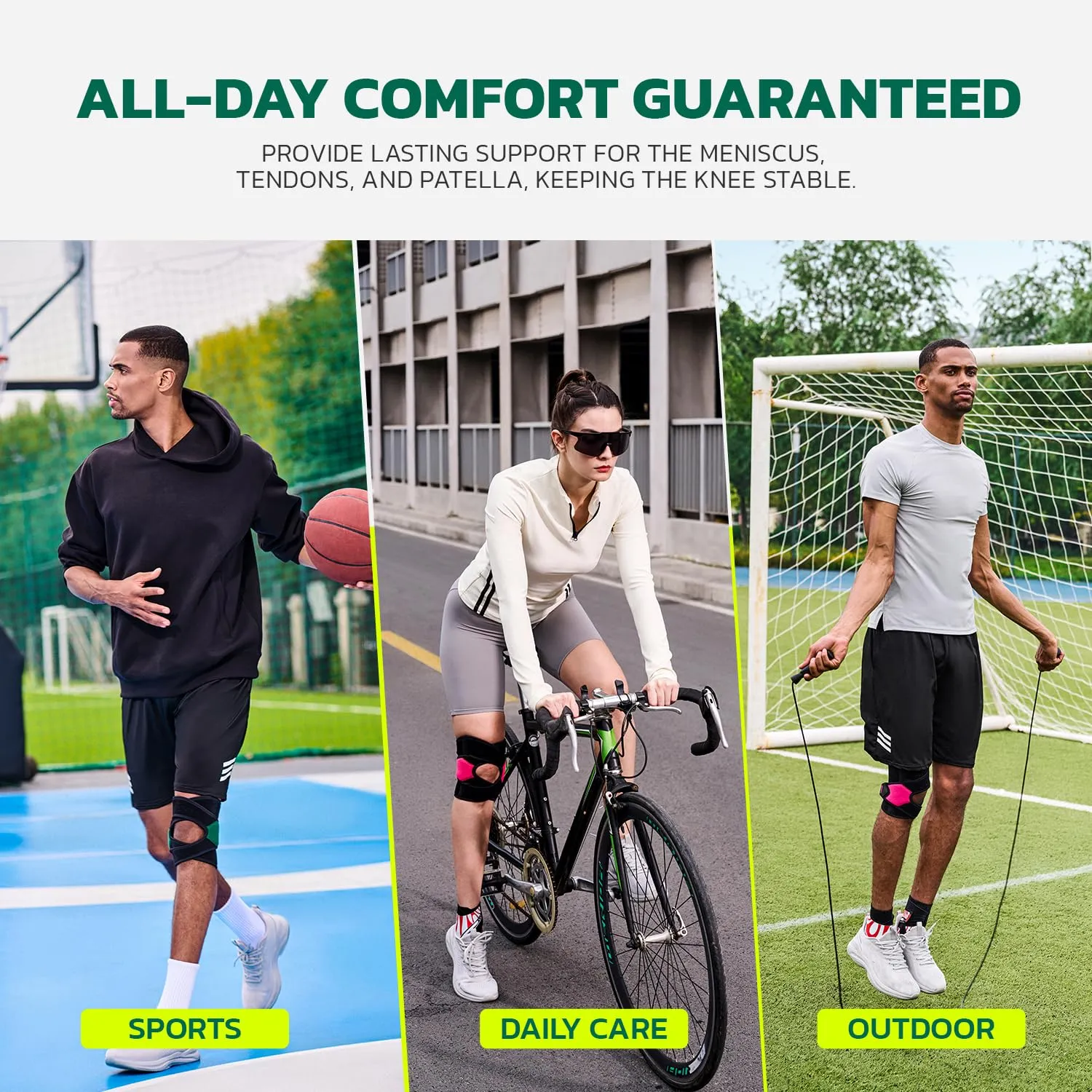 Knee Brace for Men & Women, Adjustable Compression with Memory Stabilizers for ACL, MCL, Meniscus Tear, Arthritis Pain Relief - Breathable for Sports, Running, Injury Recovery XL