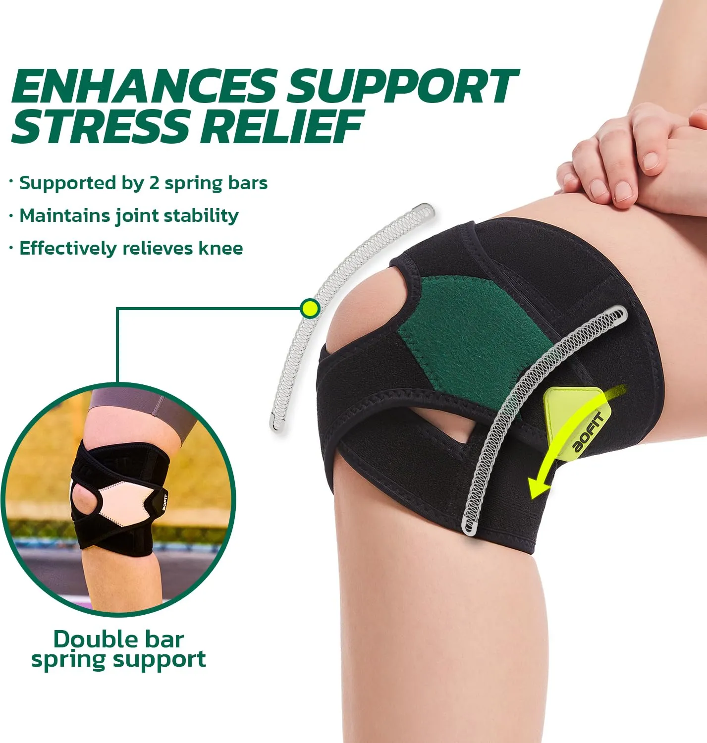 Knee Brace for Men & Women, Adjustable Compression with Memory Stabilizers for ACL, MCL, Meniscus Tear, Arthritis Pain Relief - Breathable for Sports, Running, Injury Recovery XL