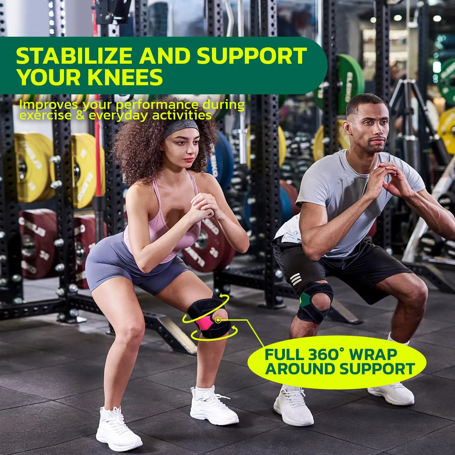 Knee Brace for Men & Women, Adjustable Compression with Memory Stabilizers for ACL, MCL, Meniscus Tear, Arthritis Pain Relief - Breathable for Sports, Running, Injury Recovery XL