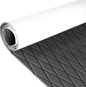 KXKZREN EVA Foam Boat Flooring Decking Sheet 6mm Thick Diamond Anti-Slip Marine Flooring Mat Self Adhesive Deck Pad for Bass Boat Yacht Motorboat RV Cooler Tops, 74.8"x27.6" / 93.8"x43.9"