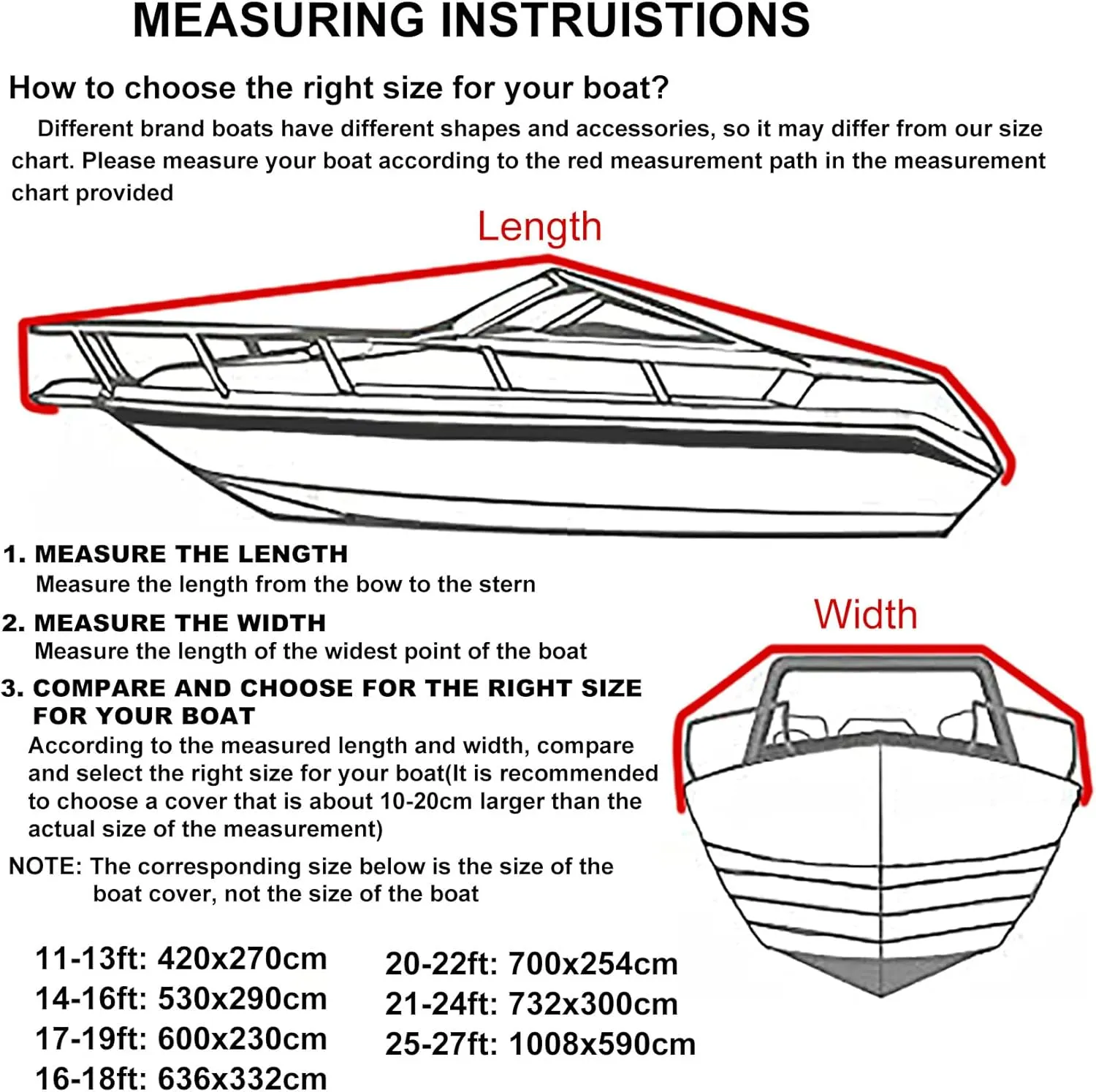 LDIW Trailerable Boat Cover 420D Oxford Cloth Waterproof UV Protection Dust-Proof Cover Fit for V-Hull, Tri-Hull, Bass, Fishing Boat, Runabout, Fish & Ski Boat,Green,11~13FT: 420x270cm