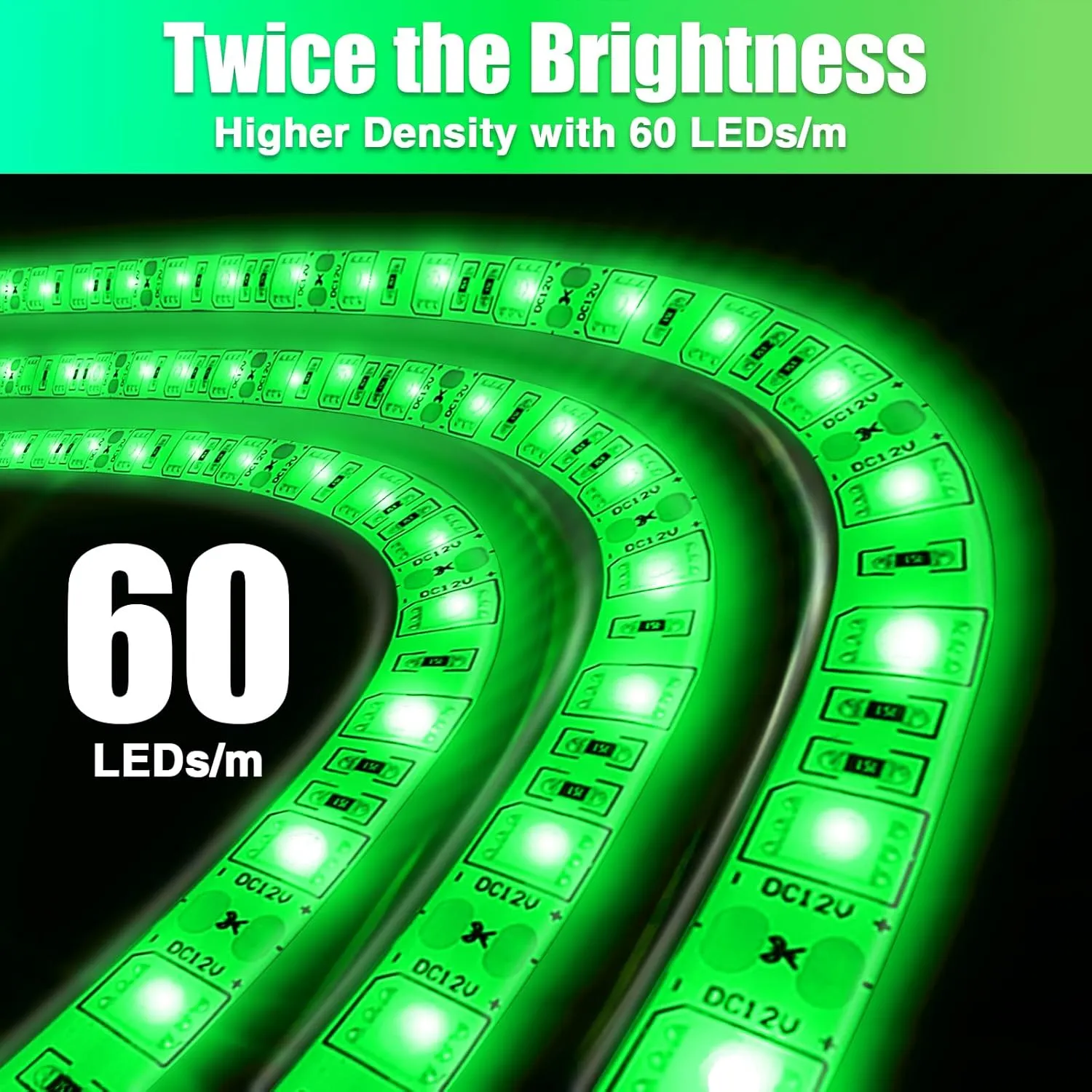 LED Boat Lights 32.8ft (2 Rolls of 16.4ft), LED Strip Lights, Waterproof Interior Light, Pontoon, Kayak, Cabin, Deck, Navigation Lights (Green)
