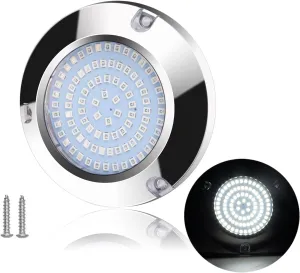 LED Underwater Light for Boats 316 Stainless Steel Boat Transom Mount Light, Waterproof LED Lights/Marine Lights 10-30V，for Stern Interior Navigation Deck Courtesy Night Fishing (White)