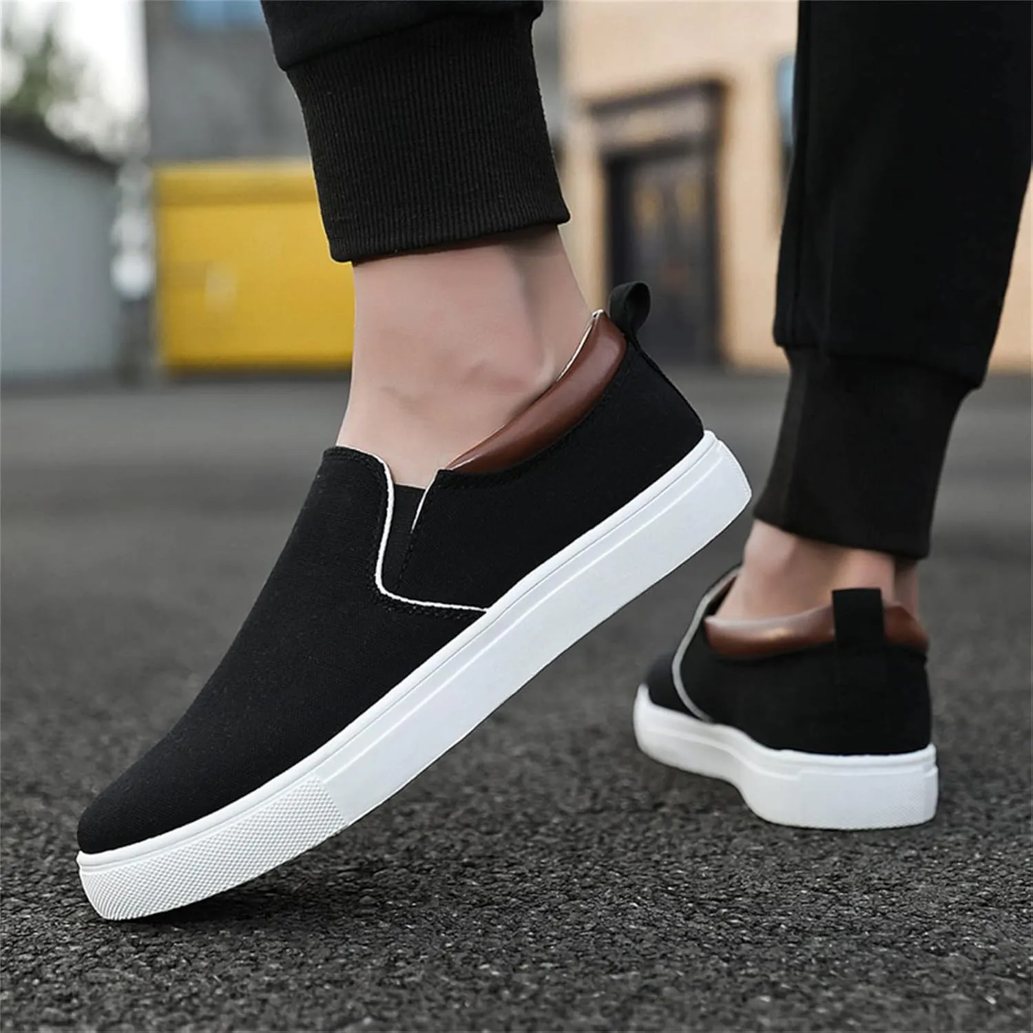 Loafers for Men Casual Slip On Shoes Comfortable Boat Shoes Fashion Flat Walking Shoes with Anti Slip Sole