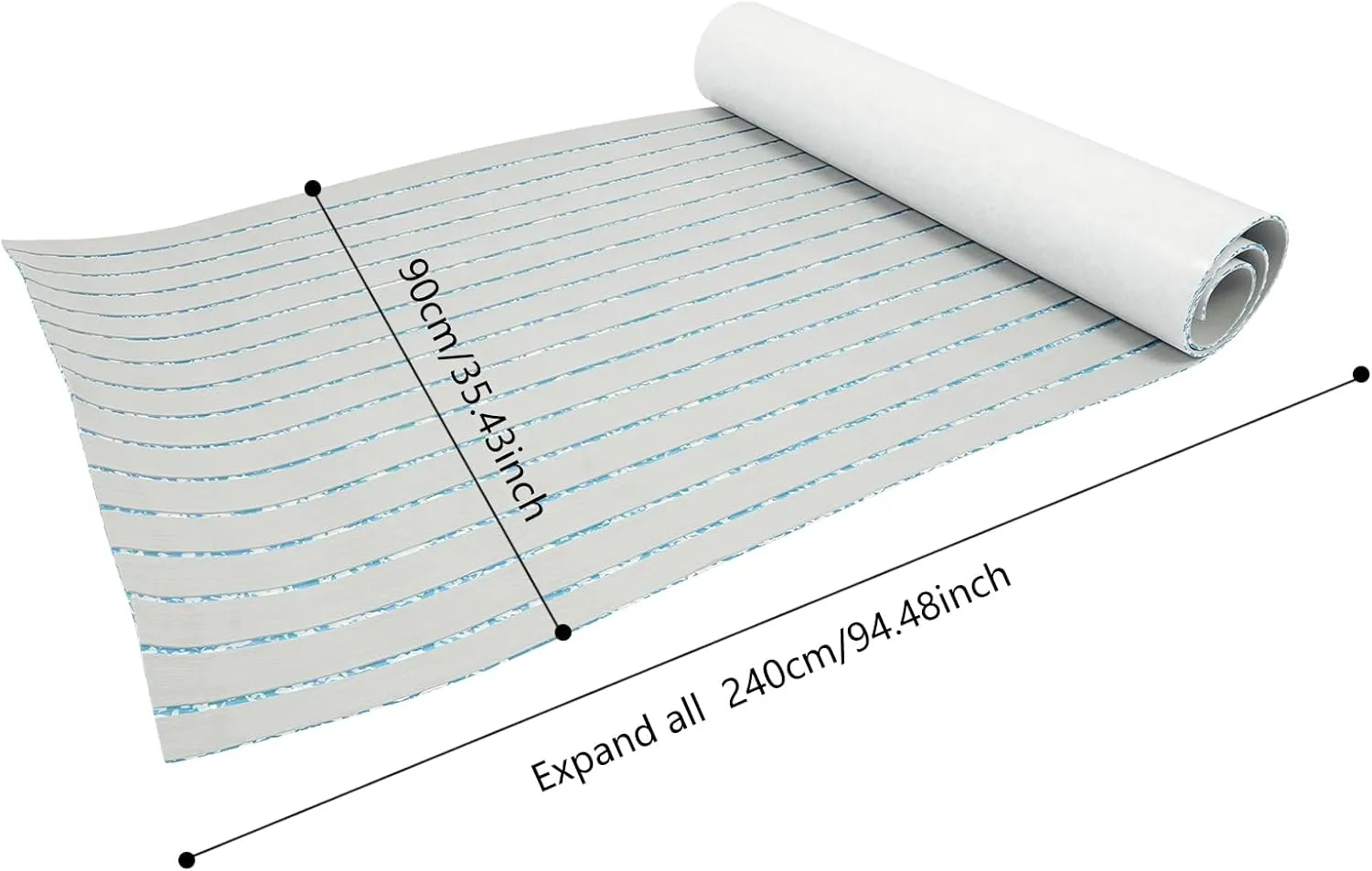 LOYALHEARTDY Eva Synthetic Teak Decking Sheet Foam Mat Non-Slip Boat Flooring Decking Pad EVA Faux Wood Teak Decking Thickness Boat Marine Mat Self-Adhesive for Yacht RV Boat