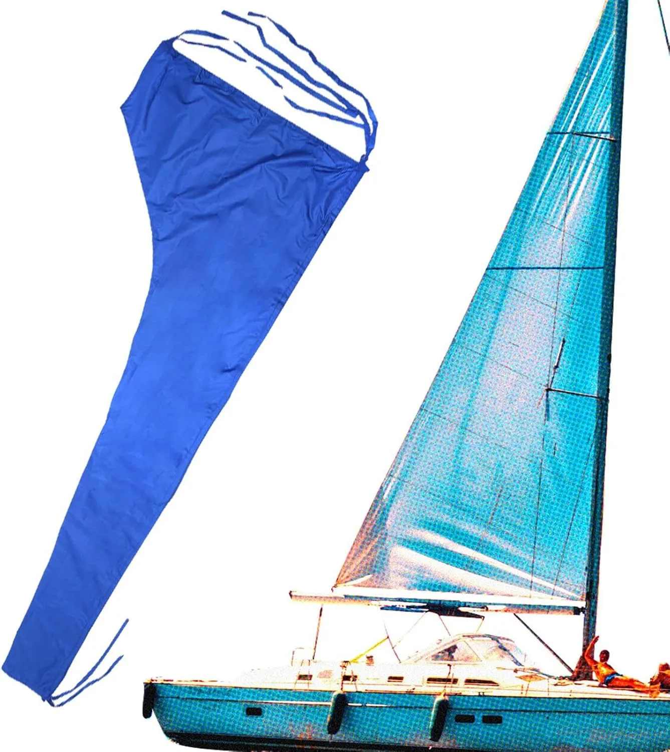 Mainsail Boom Cover - UV Resistant Sail Shield - 210D Waterproof Marine Canopy for Boat Boom Protection, Windproof Shade Wrap for Bass Boats, Runabouts, or Small Outboard Vessels