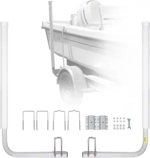 Marine Trailer Guide Set, 60'' Flexibly Adjustable, Dual Rust-Resistant Steel Supports with PVC Covering, Ideal for Ski, Fishing, and Sailboat Transport, 2-Piece Kit 2024