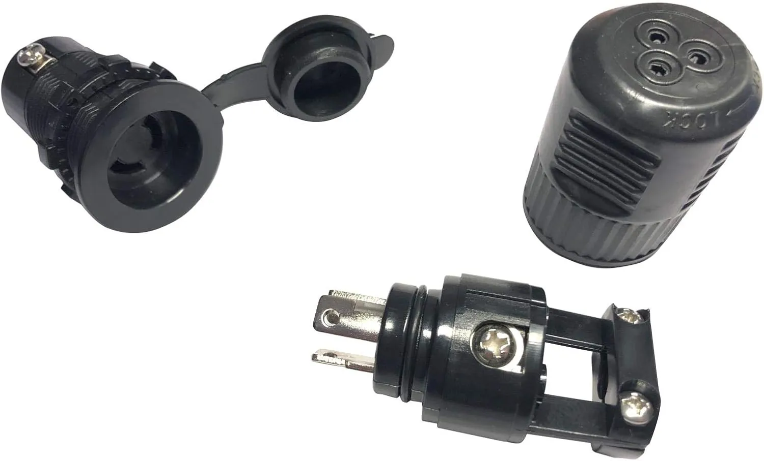 Marine Waterproof Plug & Receptacle Set 12/24/36V Replacement