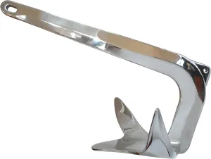 MarineNow 11 lbs 5 kg Stainless Steel Bruce/Claw Style Boat Anchor, Boats from 22-28ft *