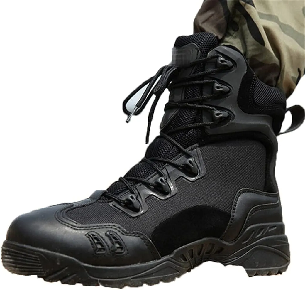 Men Climbing Trekking Hunting Boots, Tactical Military Soldier Boots, Outdoor Camo Mountain Hiking Sneakers Shoes