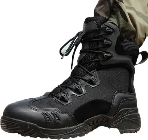 Men Climbing Trekking Hunting Boots, Tactical Military Soldier Boots, Outdoor Camo Mountain Hiking Sneakers Shoes