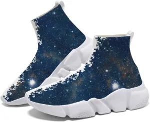 Men's Lightweight Running Shoes Casual Tennis Sports Breathable Knit Walking Non-Slip On Socks Women Sneakers Starry Sky Painted Graffiti