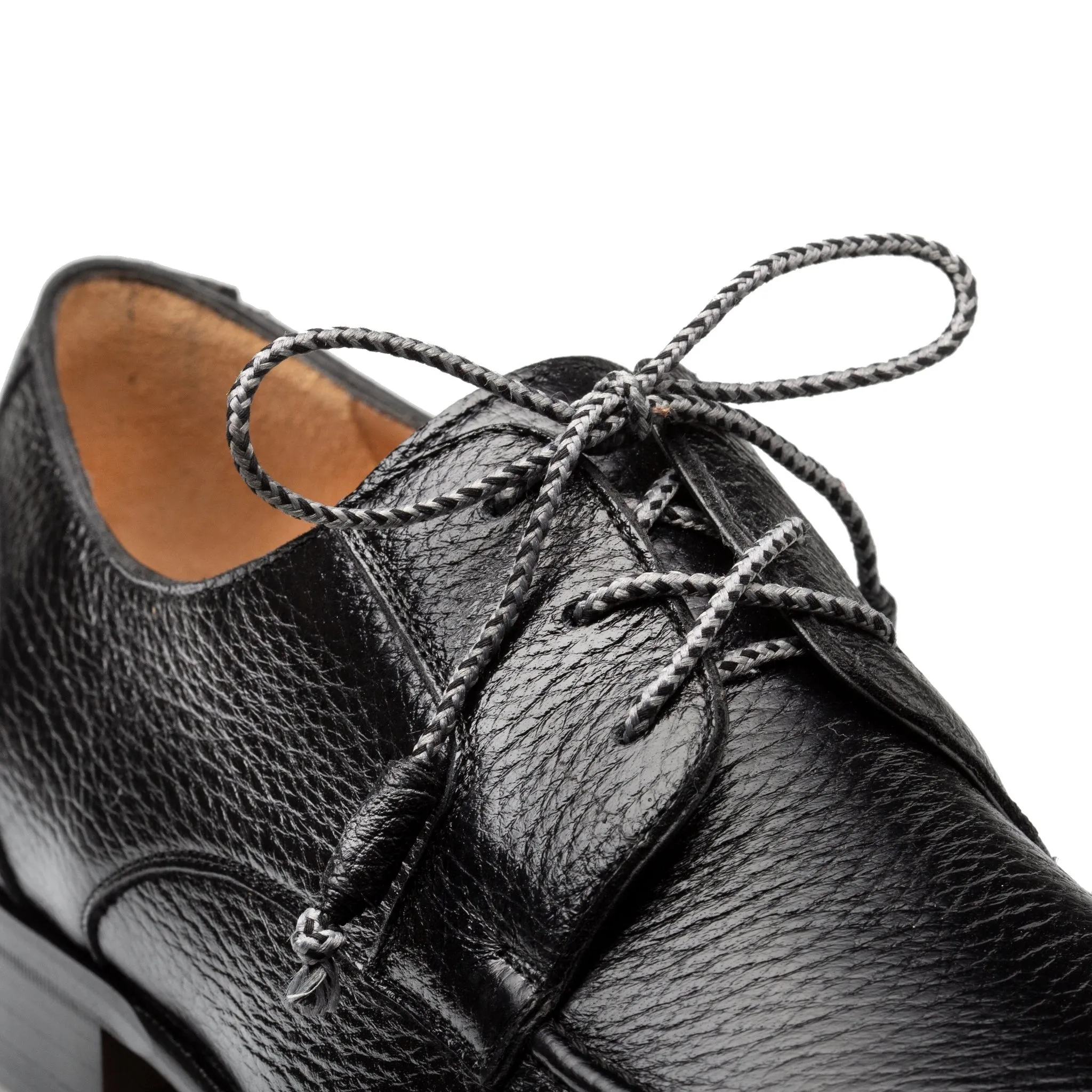 Mezlan Fratello 20937 Men's Shoes Black Deer-Skin Leather Derby Split-Toe (MZ3649)